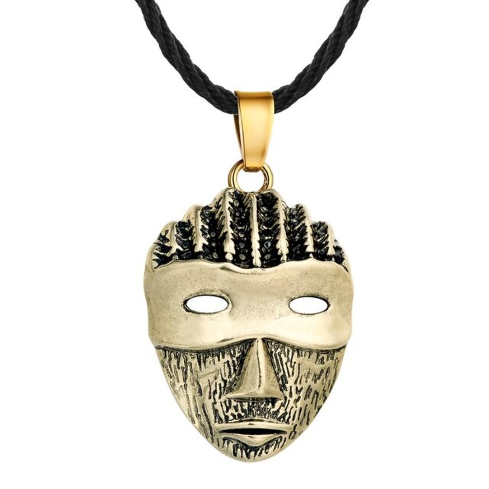 Viking Necklace Mask • Retro Odin Rune Symbol • Antique Slavic Nordic Amulet - Picture 7 of 8